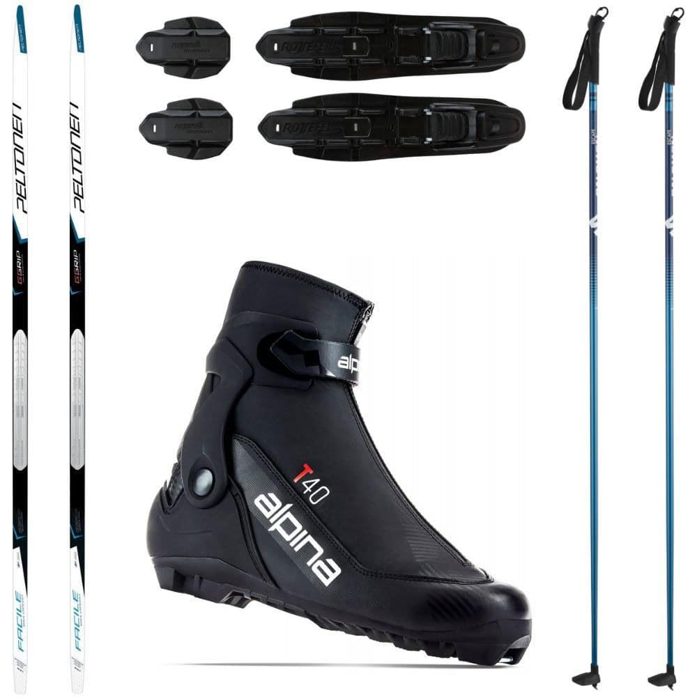 Bežkový set PELTONEN G-GRIP Facile + obuv Alpina T40 + palice (BEZÚDRŽBOVÉ BEŽKY) - Pánske sety - 1