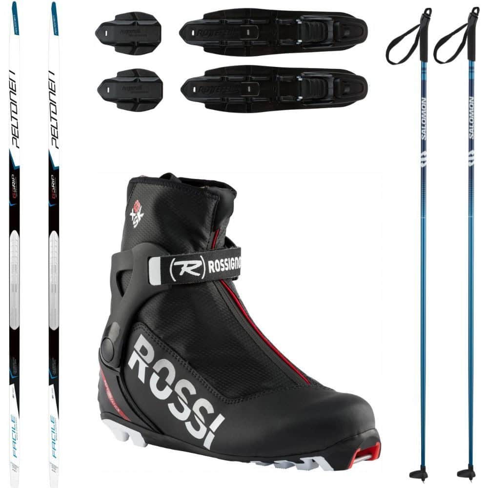Bežkový set PELTONEN G-Grip Facile + obuv Rossignol + palice (BEZÚDRŽBOVÉ BEŽKY) - Pánske sety - 1