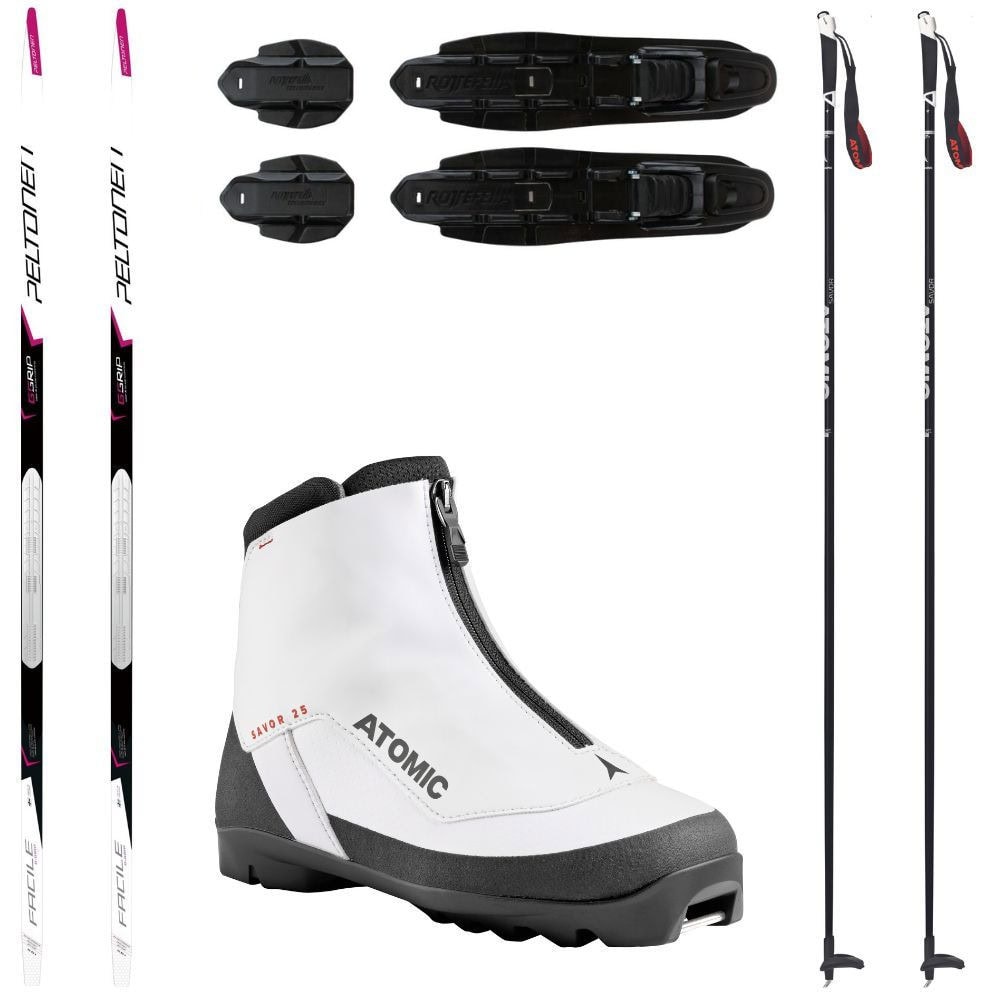 Bežkový set PELTONEN G-Grip Facile W + obuv Atomic + palice - Dámske sety - 1