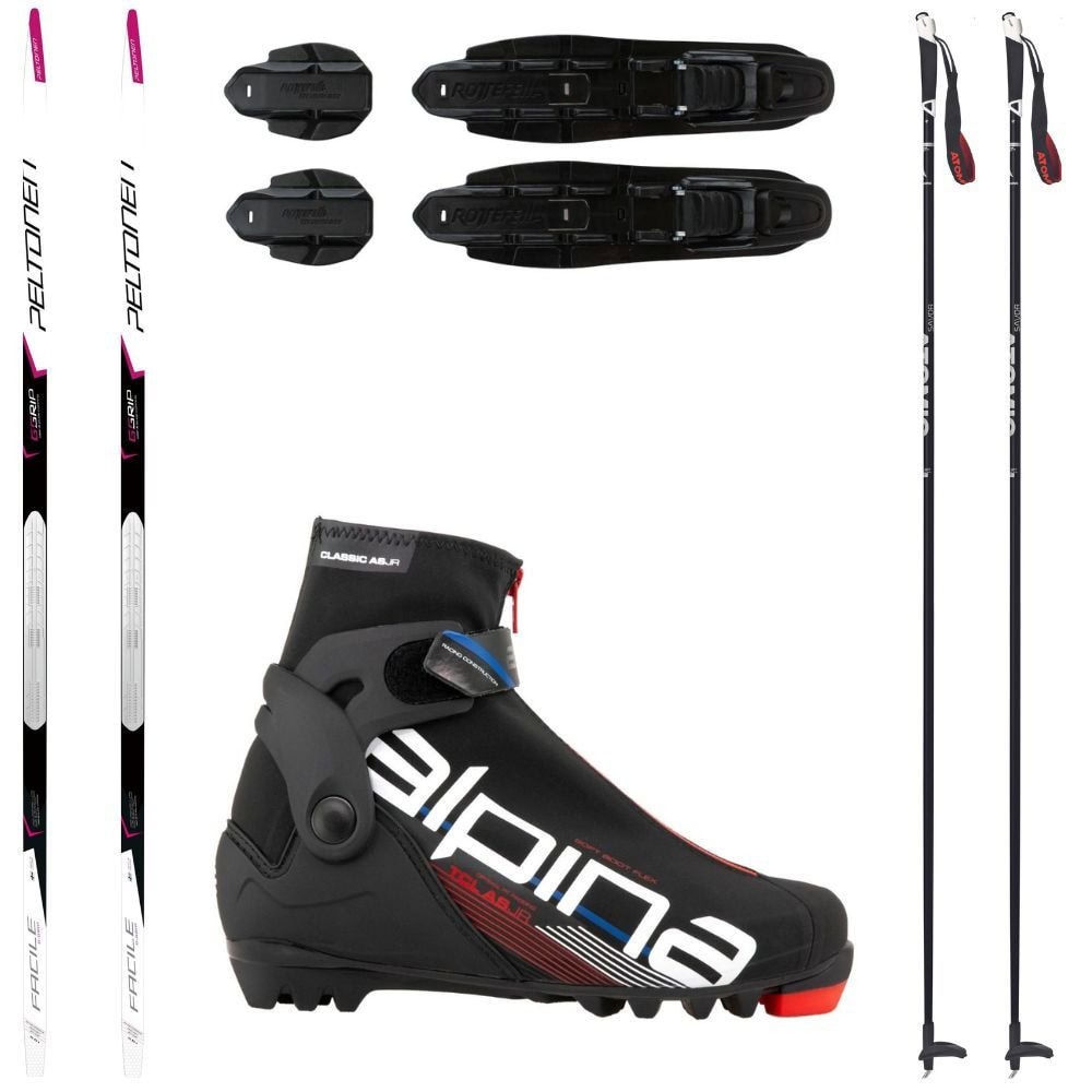 Bežkový set PELTONEN G-Grip Facile W + obuv Alpina T Classic + palice (BEZÚDRŽBOVÉ BEŽKY) - Dámske sety - 1