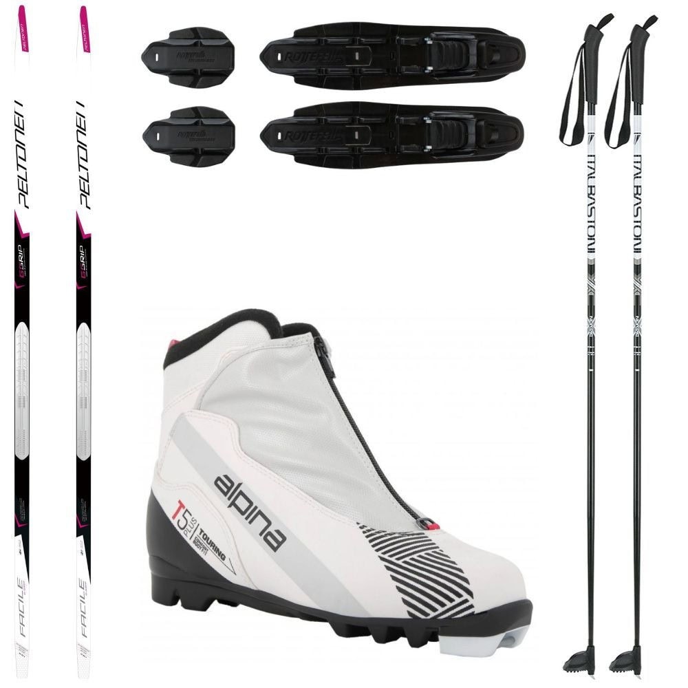 Dámsky bežkový set PELTONEN G-Grip Facile W + obuv Alpina T5 W + palice - Dámske sety - 1