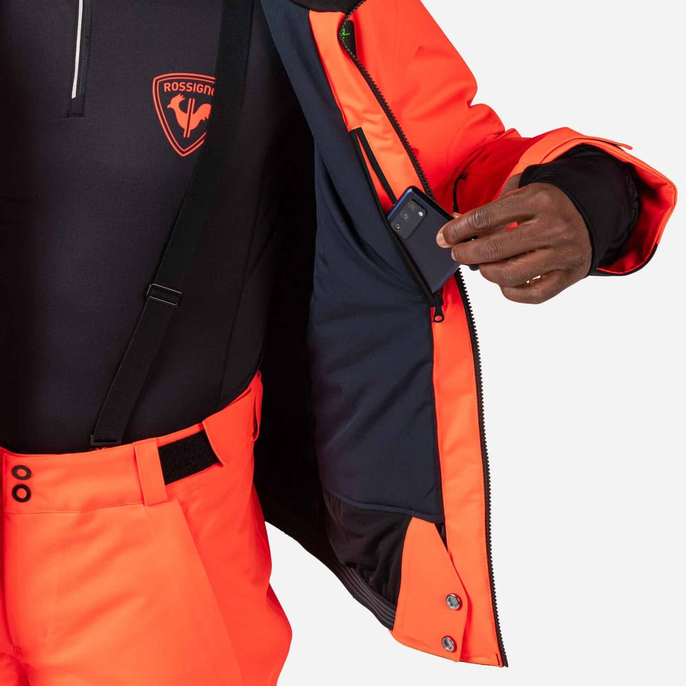 Lyžiarska bunda ROSSIGNOL Hero Blackside Insulated JKT Neon Red - Lyžiarske bundy - 7