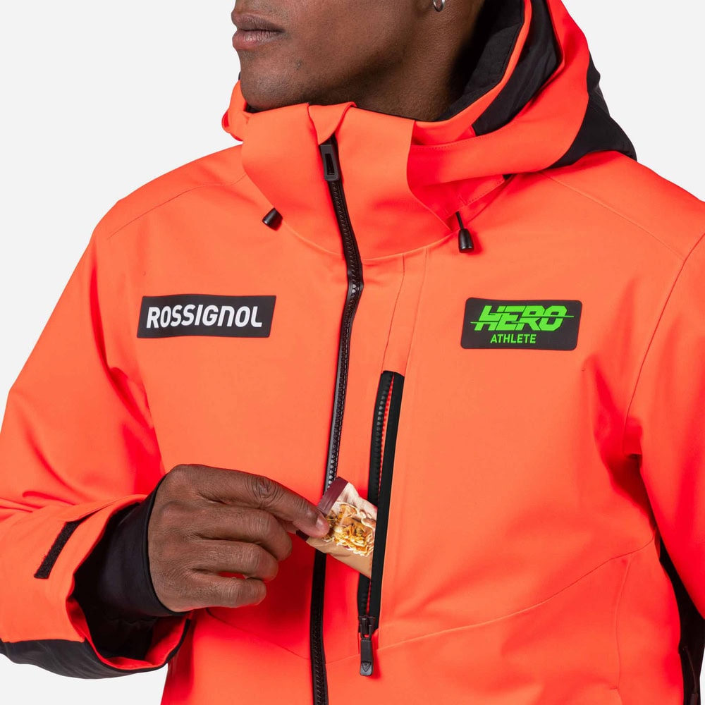 Lyžiarska bunda ROSSIGNOL Hero Blackside Insulated JKT Neon Red - Lyžiarske bundy - 11