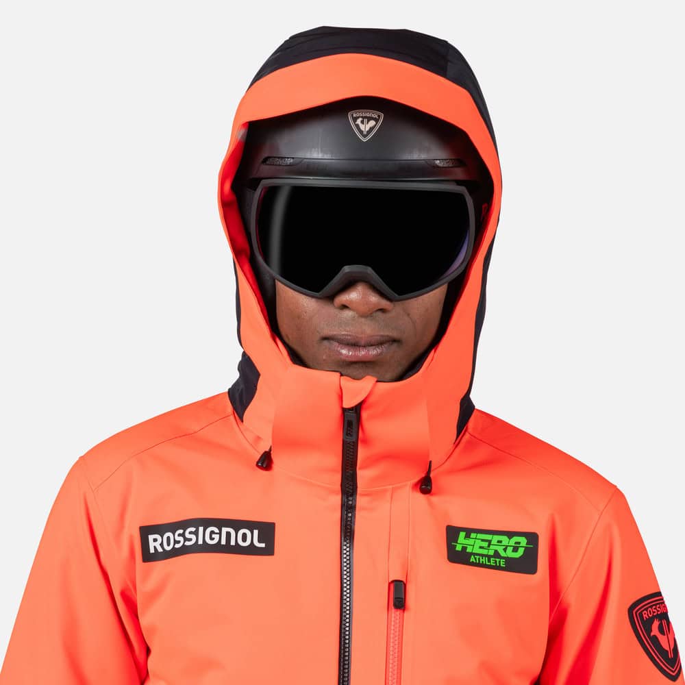 Lyžiarska bunda ROSSIGNOL Hero Blackside Insulated JKT Neon Red - Lyžiarske bundy - 4