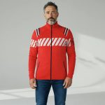 Sveter NEWLAND Man Full Zip Red/Black