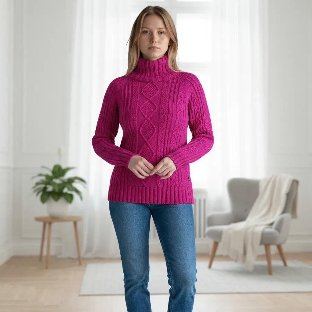 Dámsky sveter NEWLAND Avery Fucsia - Svetre - 1