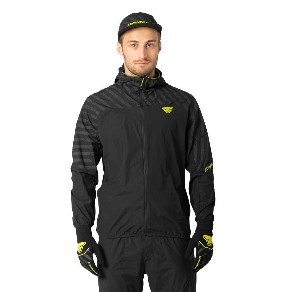 Bunda DYNAFIT Trail Reflective Wind Jacket Men Black - Bundy & Vesty - 2