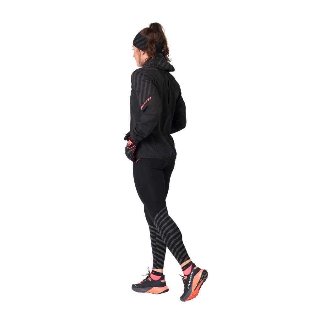 Bunda DYNAFIT Trail Reflective Wind Jacket Women Black - Bundy & Overaly & Vesty - 4