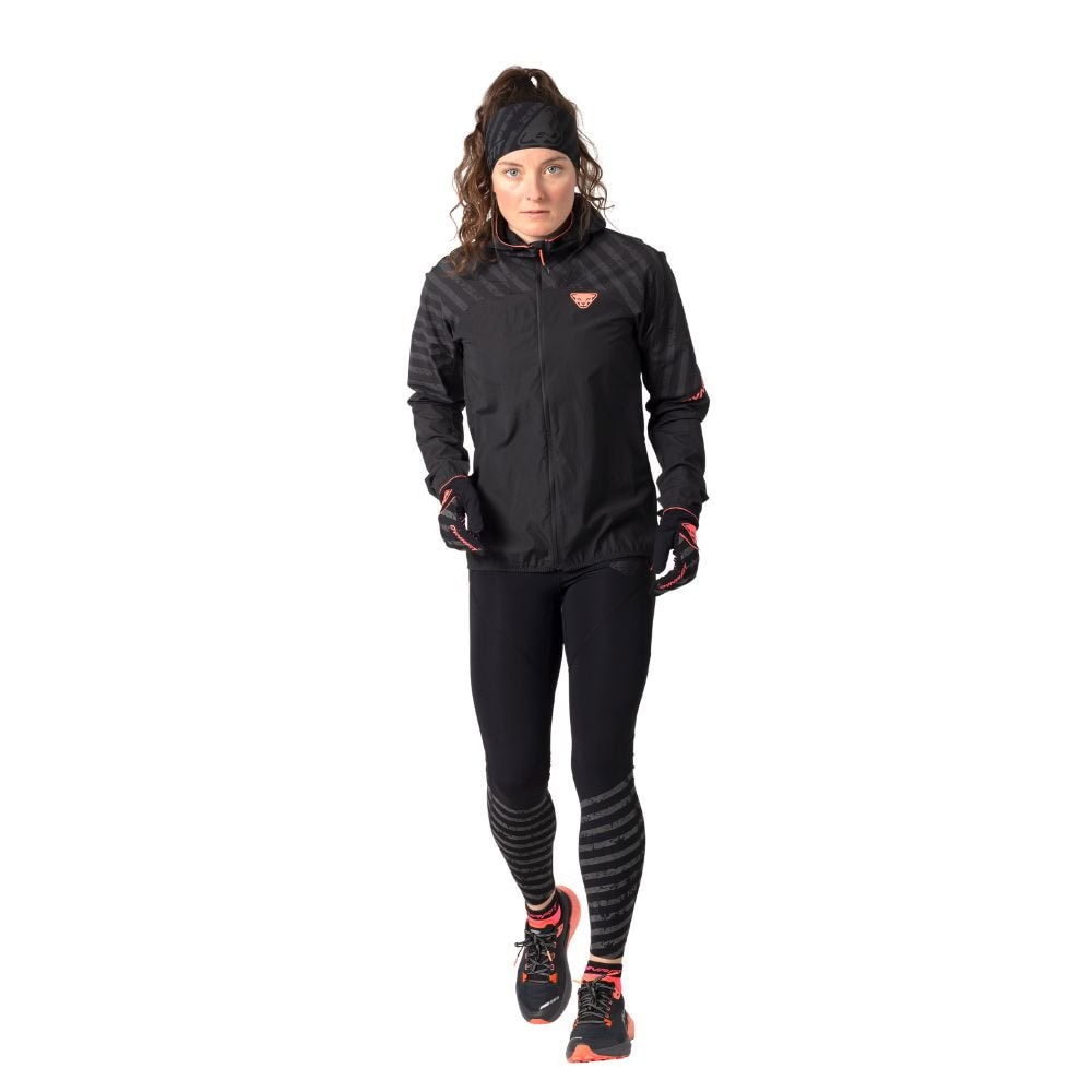 Bunda DYNAFIT Trail Reflective Wind Jacket Women Black - Bundy & Overaly & Vesty - 3