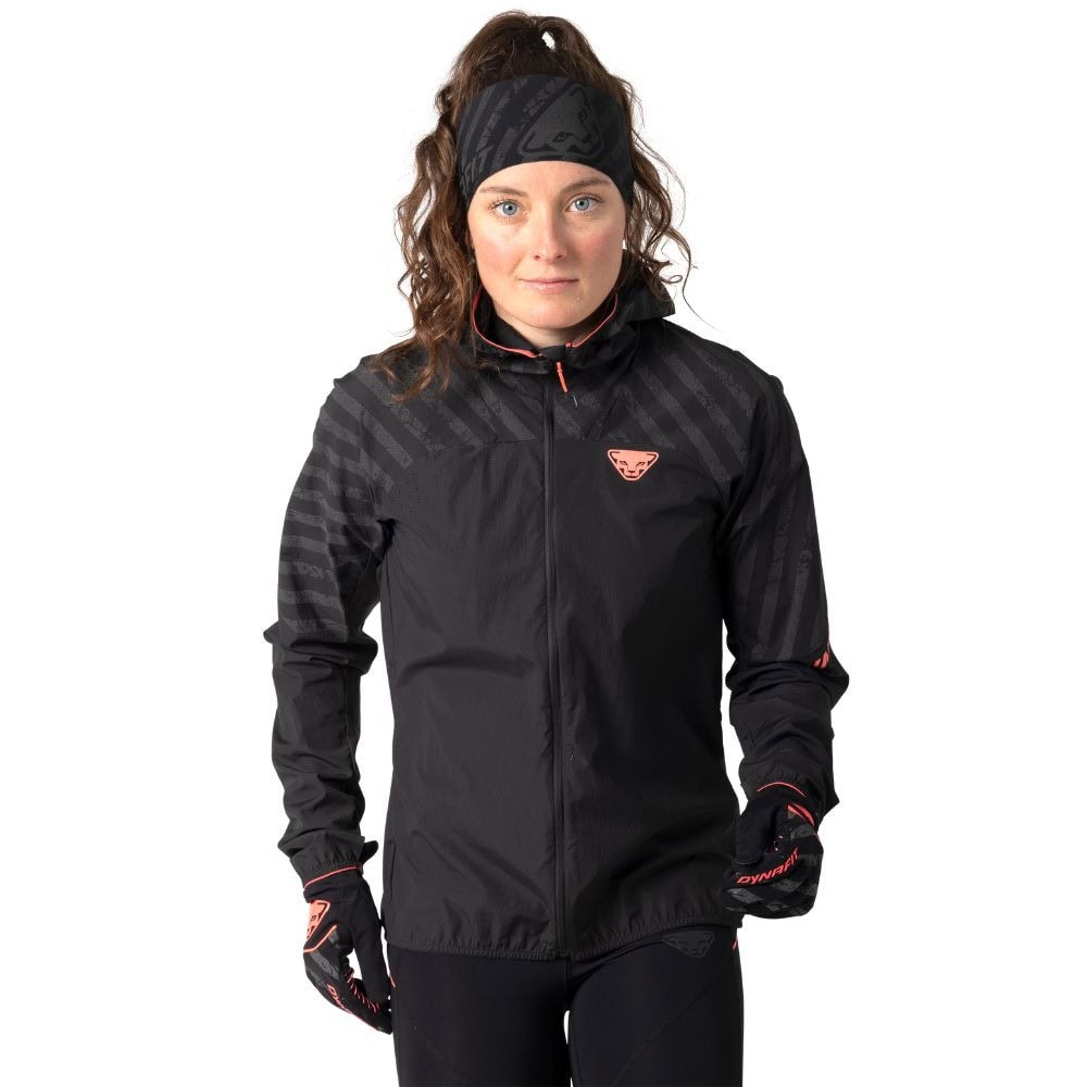 Bunda DYNAFIT Trail Reflective Wind Jacket Women Black - Bundy & Overaly & Vesty - 2