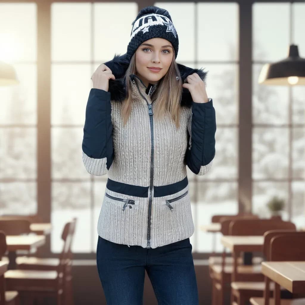 Bunda WEST SCOUT Beverly Lunar Desert/Black - Lyžiarske bundy - 1