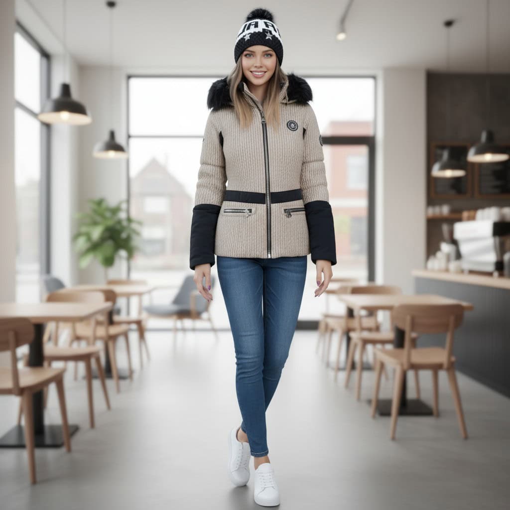 Bunda WEST SCOUT Beverly Lunar Desert/Black - Lyžiarske bundy - 2