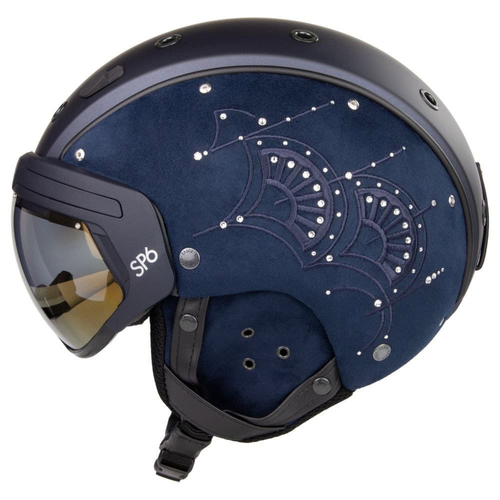 Lyžiarska prilba CASCO SP-6 Majesty Nocturne Blue Nubuk Crystal - Prilby s priezorom - 2