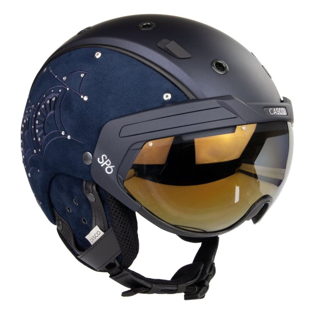 Lyžiarska prilba CASCO SP-6 Majesty Nocturne Blue Nubuk Crystal - Prilby s priezorom - 1