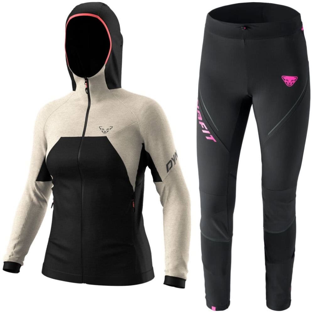 Komplet DYNAFIT Tour Wool Thermal W Hooded Overcast + DYNAFIT Alpine Warm Pants W Black - SETY - Turistické oblečenie - 1