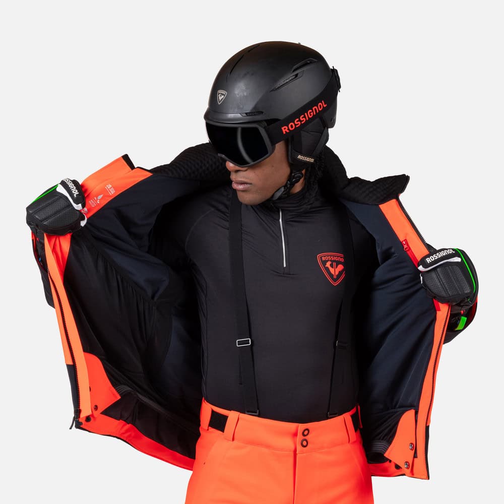 Lyžiarsky komplet ROSSIGNOL Hero Blackside Insulated JKT Neon Red s čiernymi nohavicami - SETY - Lyžiarske oblečenie - 4