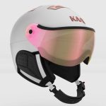 Prémiová lyžiarska prilba KASK Chrome Photo Visor White s fotochromatickým štítom