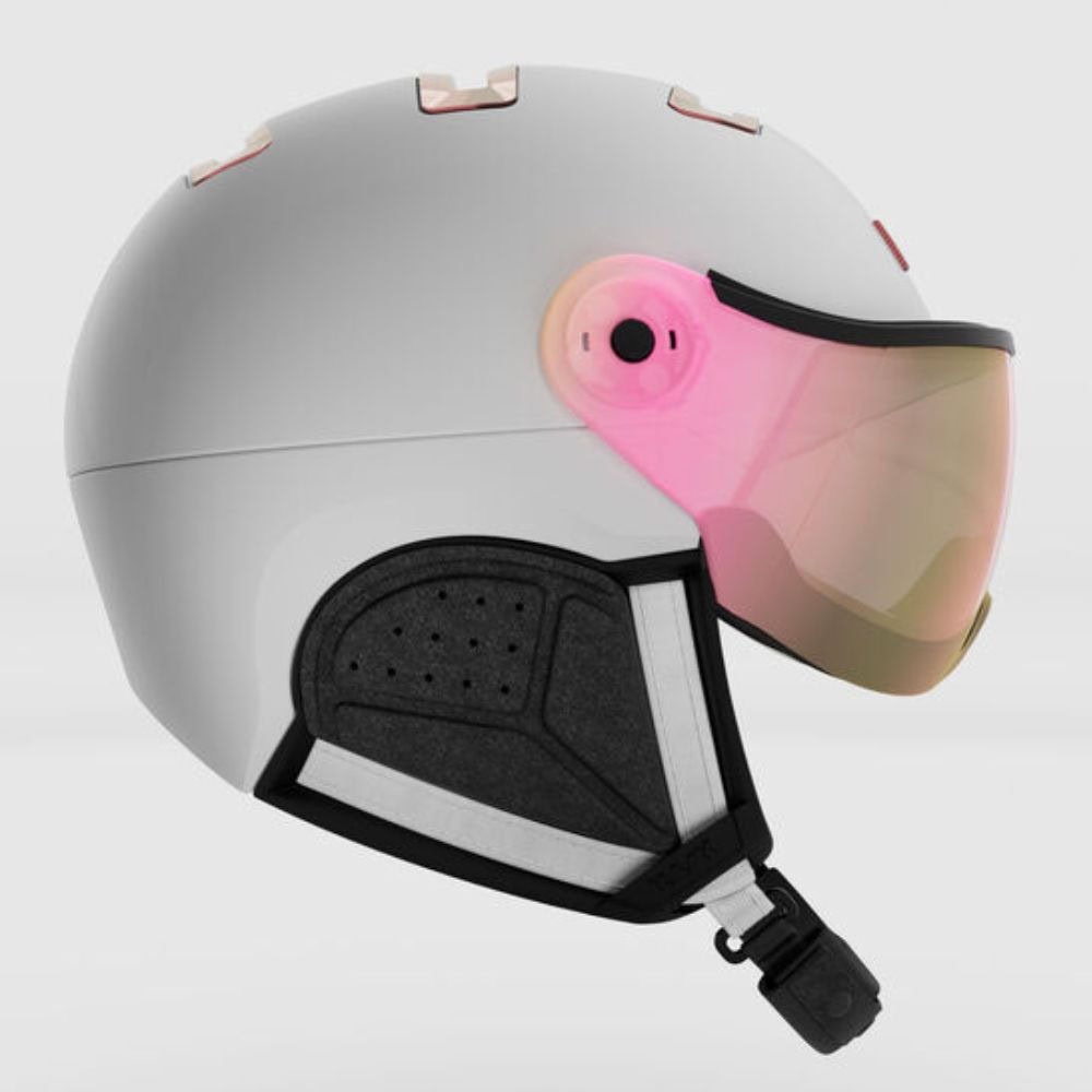 Prémiová lyžiarska prilba KASK Chrome Photo Visor White s fotochromatickým štítom - Prilby s priezorom - 3