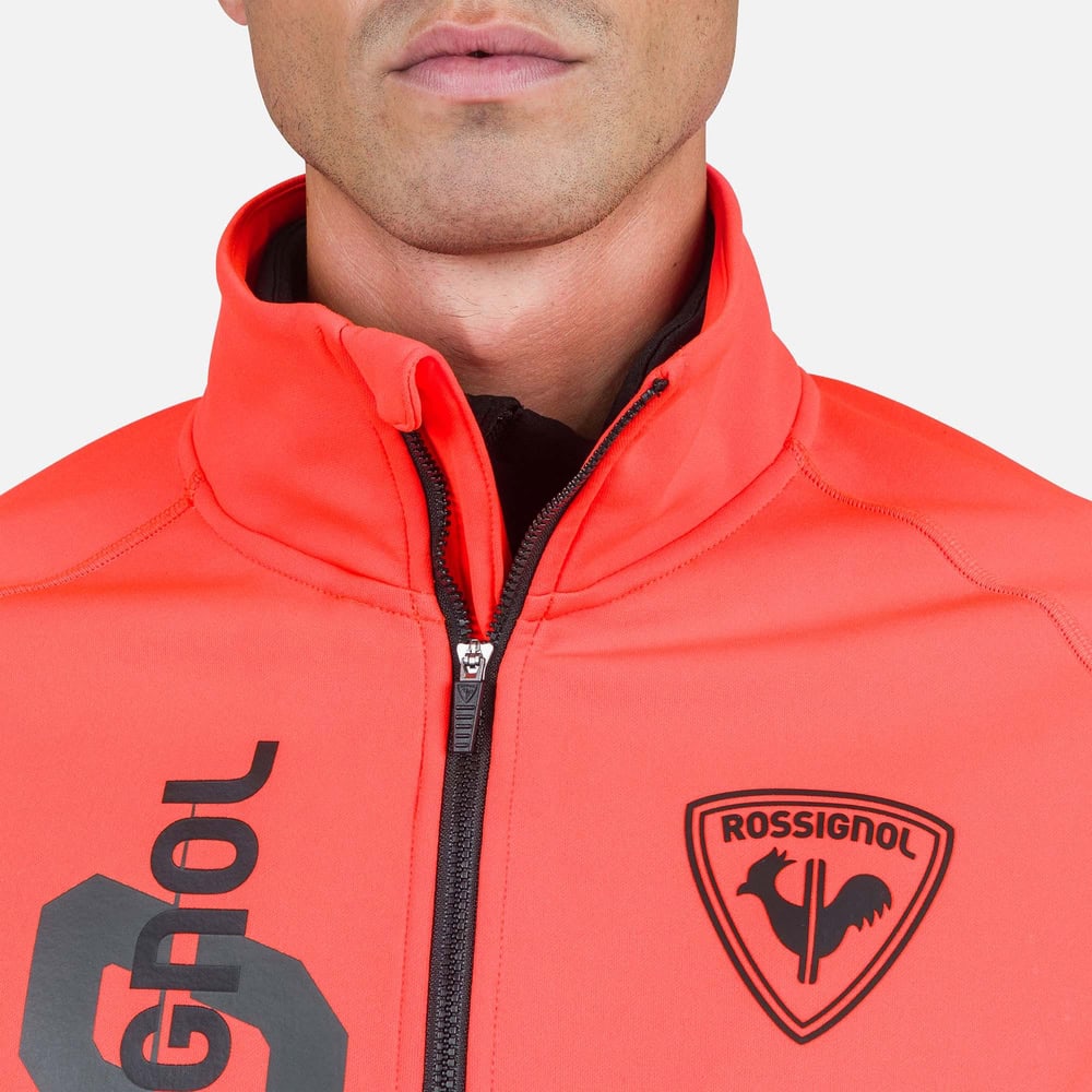 Mikina ROSSIGNOL New Hero Classique Clim Neon Red - Technické mikiny - 3