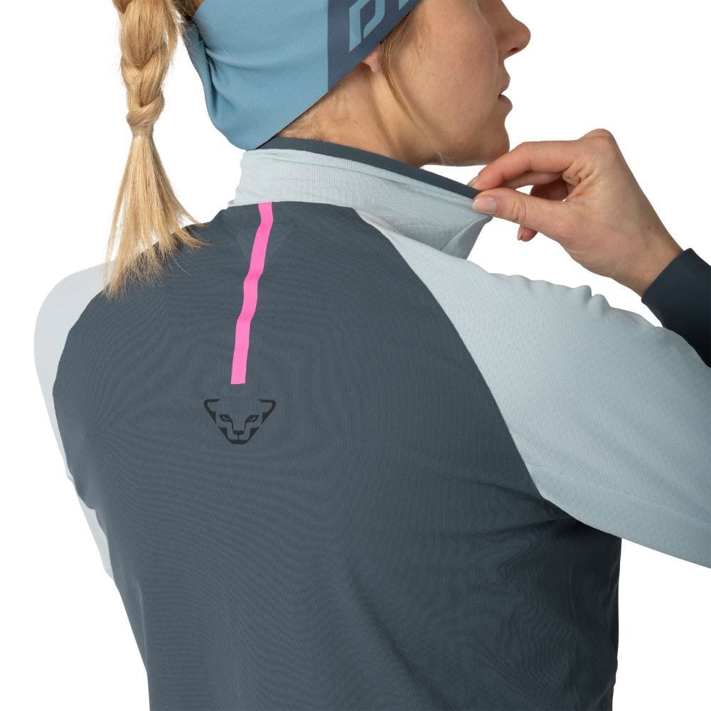 Funkčné tričko DYNAFIT Alpine Longsleeve 1/2 Zip Tee W Cloud Blue - Dámske oblečenie - 4