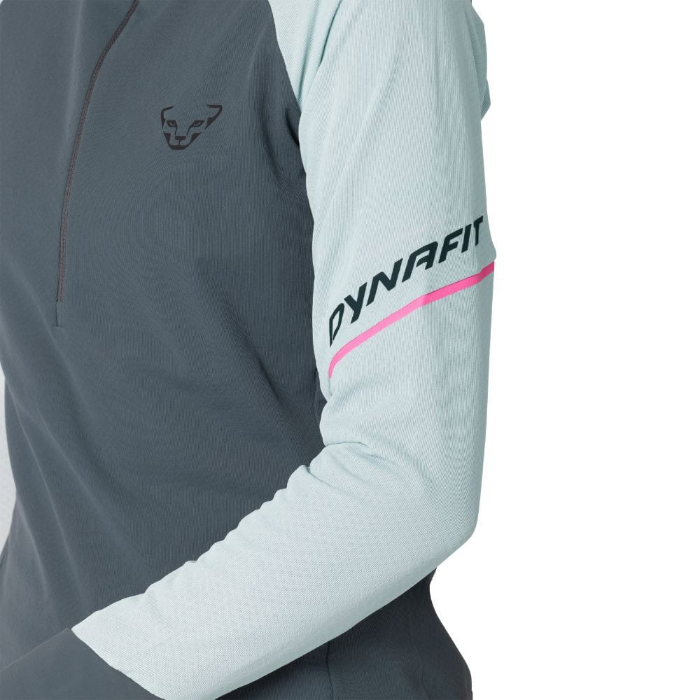 Funkčné tričko DYNAFIT Alpine Longsleeve 1/2 Zip Tee W Cloud Blue - Dámske oblečenie - 5