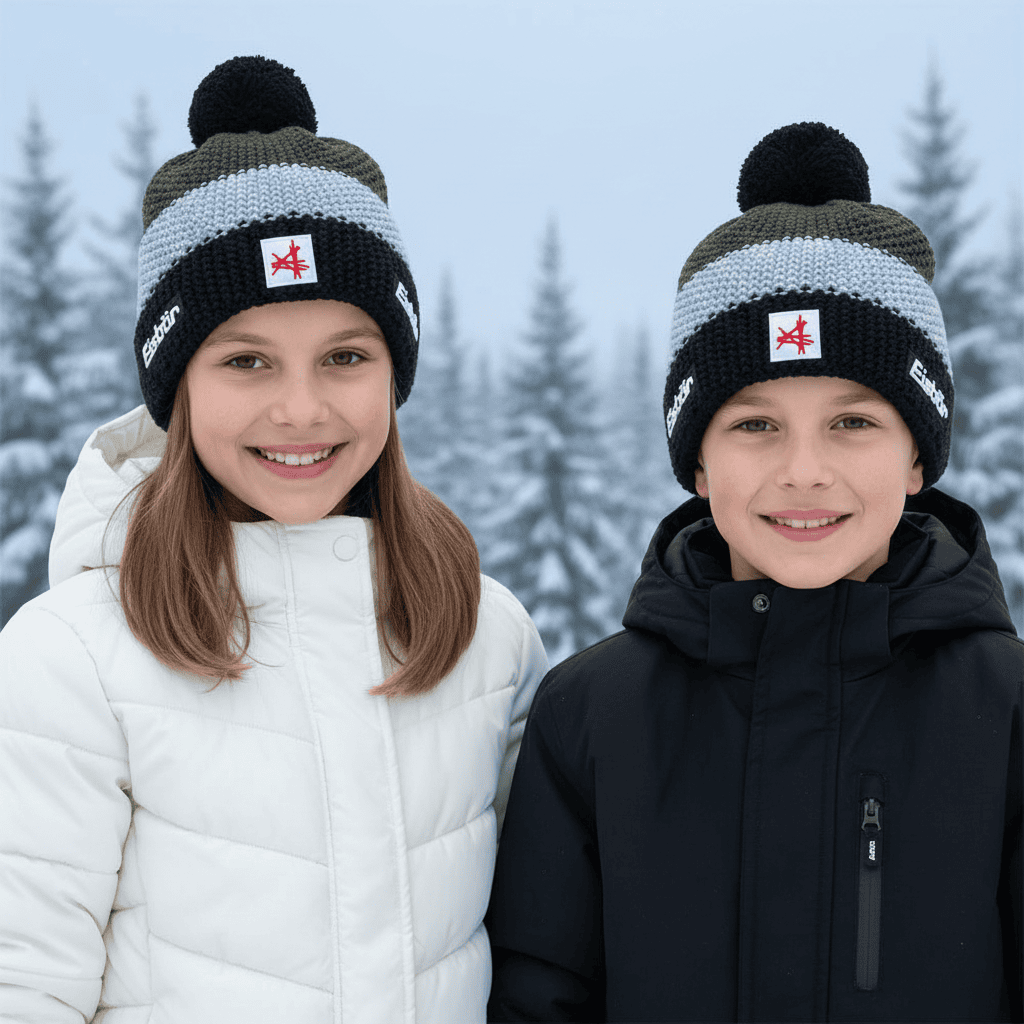Zimná čiapka EISBÄR Star Pompon MÜ SA Kids Grey - Zimné čiapky - 2