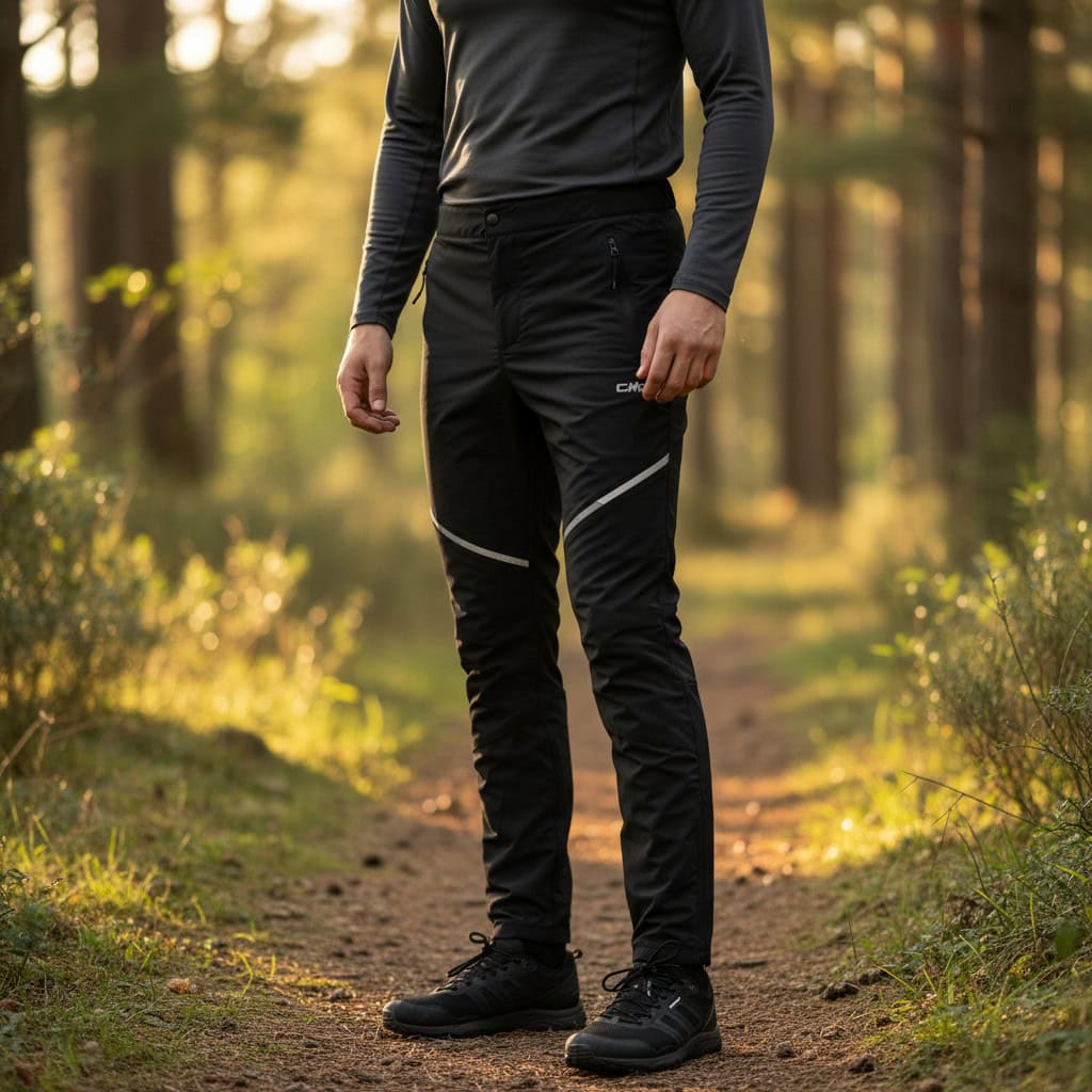 Nohavice CAMPAGNOLO Pant Hybrid Black - Nohavice na bežky a skialp - 3