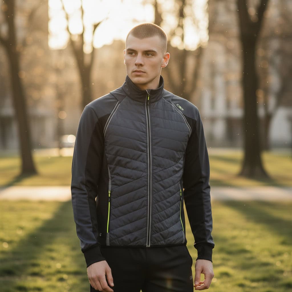 Bunda CAMPAGNOLO Man Jacket Titanio s odnímateľnými rukávmi - Bundy na bežky a skialp - 3