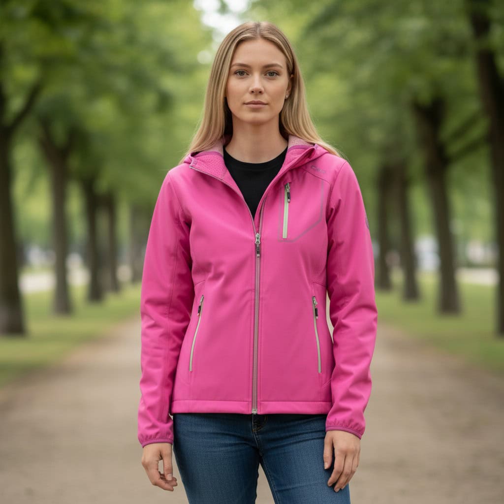 Športová bunda CAMPAGNOLO Woman Fix Hood Pink - Bundy & Overaly & Vesty - 1