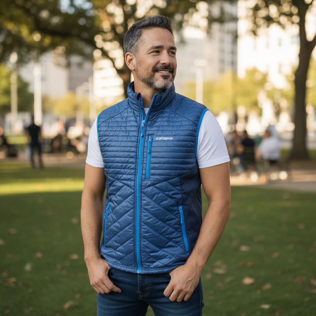 Pánska vesta ICEPEAK Bjorn Blue - Bundy & Vesty - 1