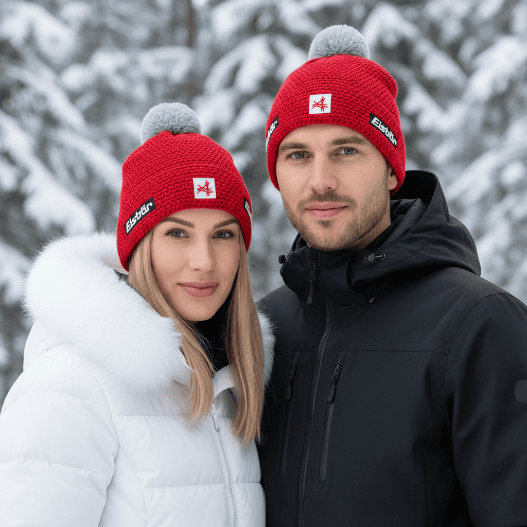 Zimná čiapka EISBÄR Jamie Pompon SA Red - Čiapky - 2