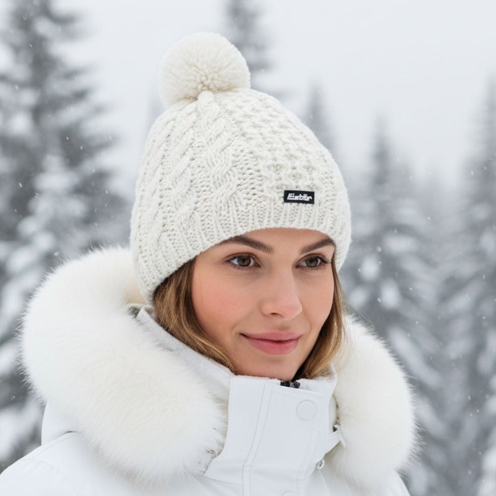 Zimná čiapka EISBÄR Afra Pompon White - Čiapky - 1