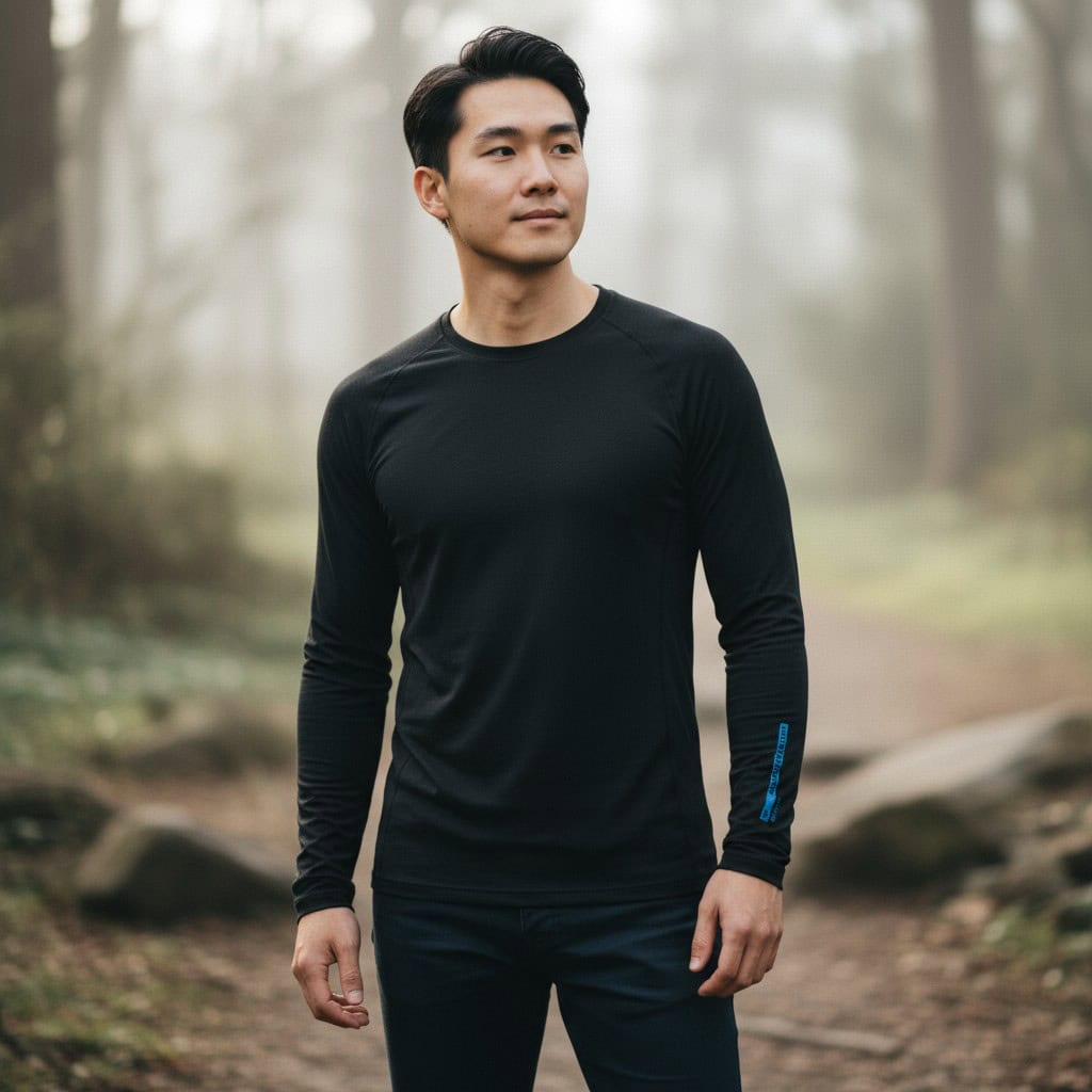 Merino tričko NORTHFINDER Ed Black - Športové termoprádlo - 3