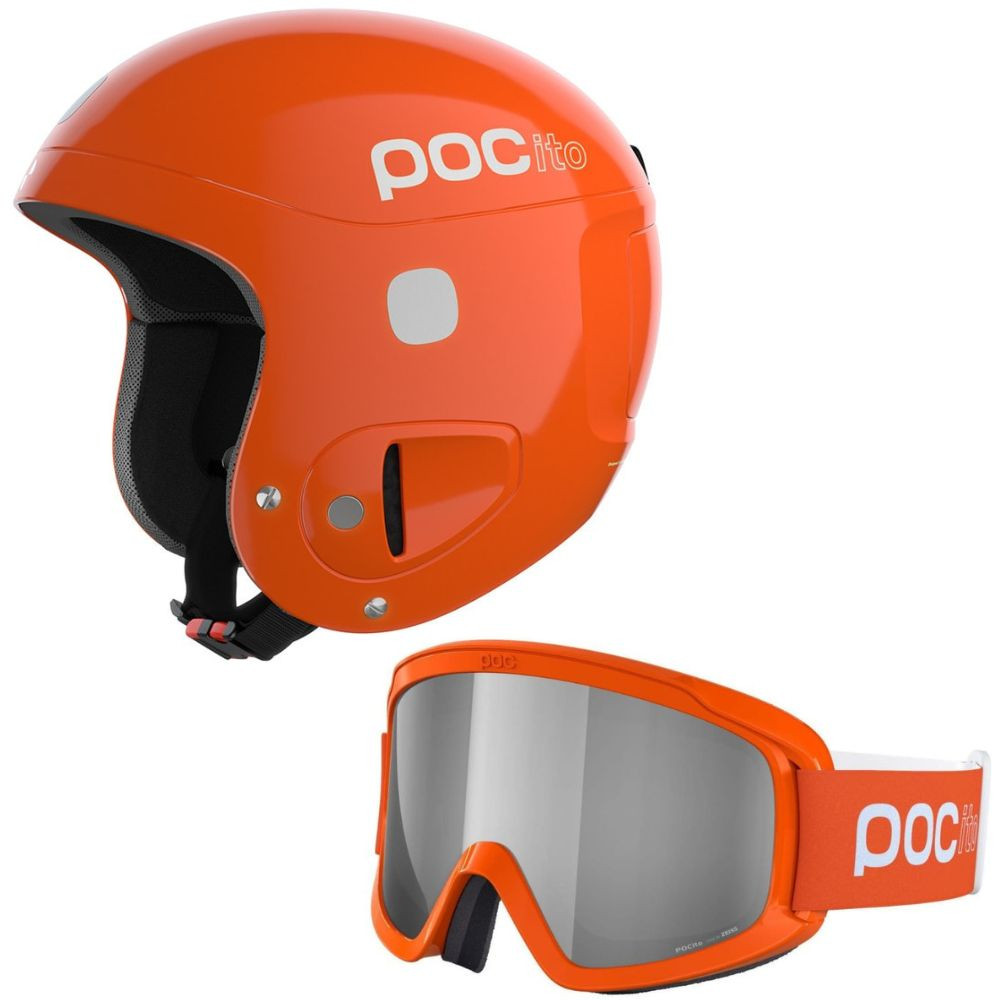 Lyžiarska prilba POC Pocito Skull Fluorescent Orange Adjustable & POC Pocito Opsin Fluorescent Orange - Detské prilby - 1