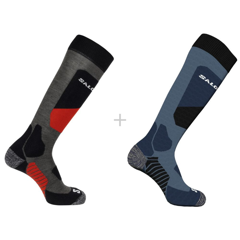 Lyžiarske merino ponožky SALOMON S/Access 2-Pack Copen Blue/Belug - Podkolienky - 1